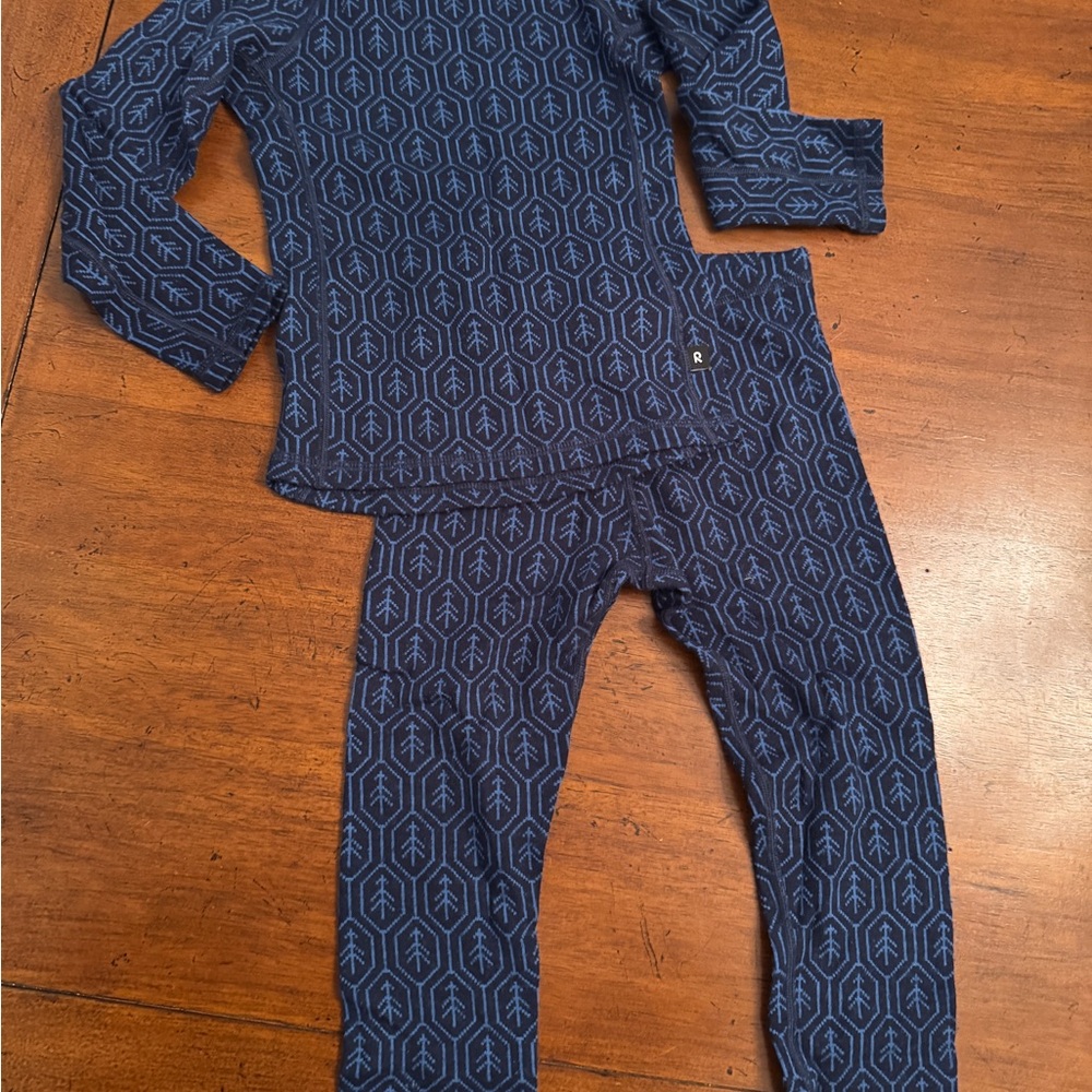 Reima Blue Toddler Wool Baselayer Set